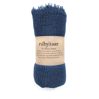 RUBYZAAR Boho Scarf- Cobalt
