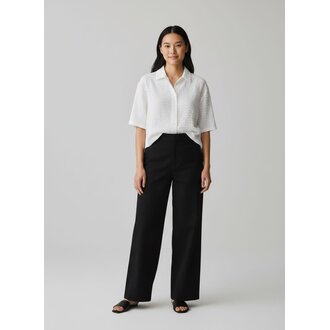 EILEEN FISHER Notch Collar Elbow Sleeve Shirt