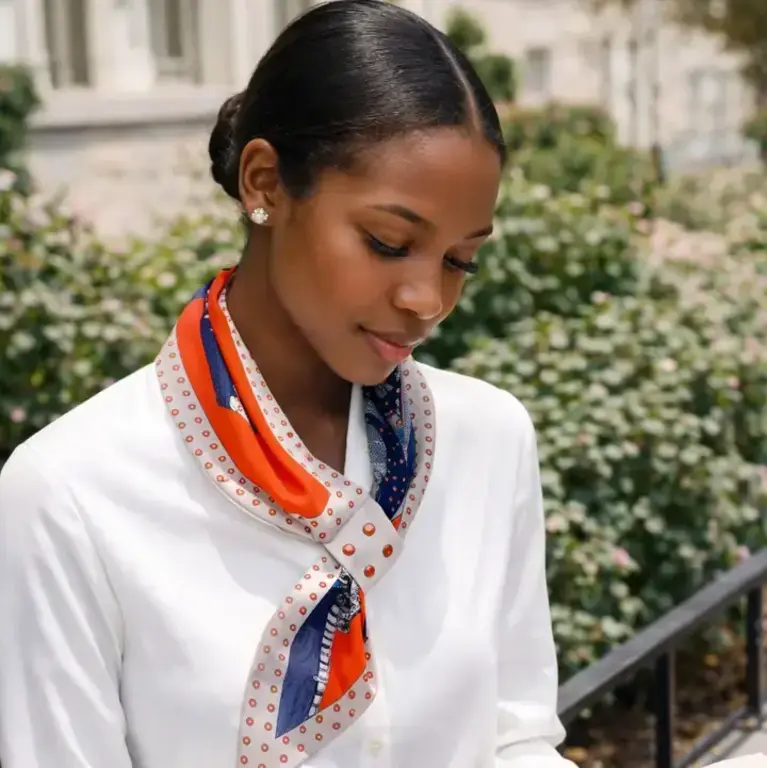 WINDING RIVER WINDING RIVER Orange Intricate Loop Scarf