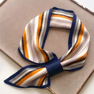 WINDING RIVER Orange Sequence Loop Scarf