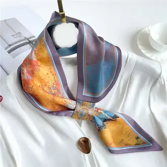 WINDING RIVER Purple Art Loop Scarf