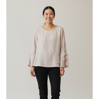 HABITAT Rayon Jacquard Pleat Pullover