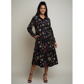 Crinkle Cotton Floral Lanai Dress