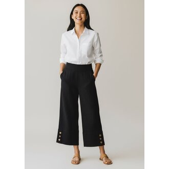HABITAT Rayon Jacquard Button Hem Pant