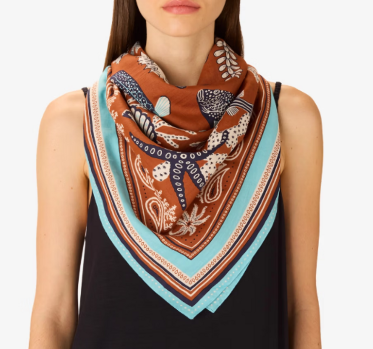 INOUI EDITIONS INOUI EDITIONS Square Neptune Scarf, Golden Brown, CA231NE44