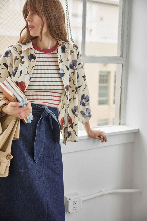 LILLA P LILLA P Dolman Sleeve Button Down Shirt