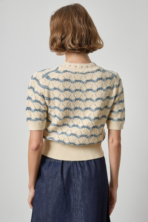 LILLA P LILLA P Short Sleeve Pullover Sweater