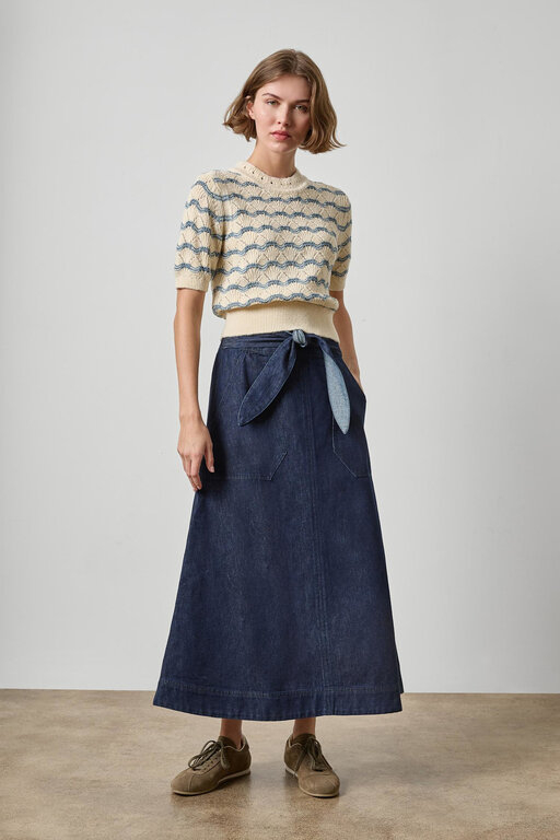 LILLA P LILLA P Short Sleeve Pullover Sweater