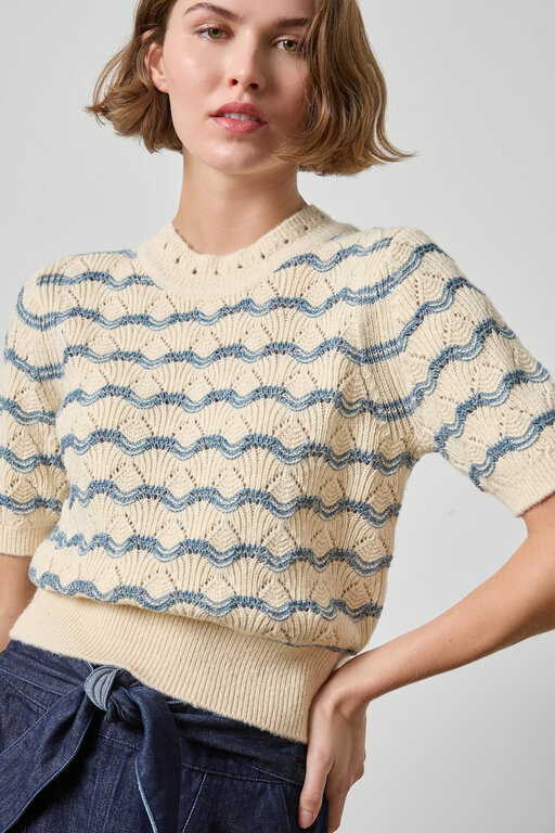 LILLA P LILLA P Short Sleeve Pullover Sweater