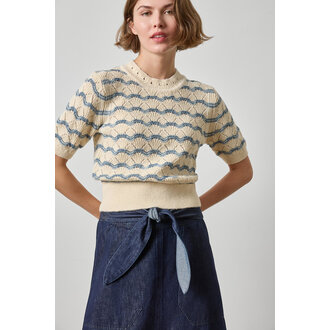 LILLA P Short Sleeve Pullover Sweater