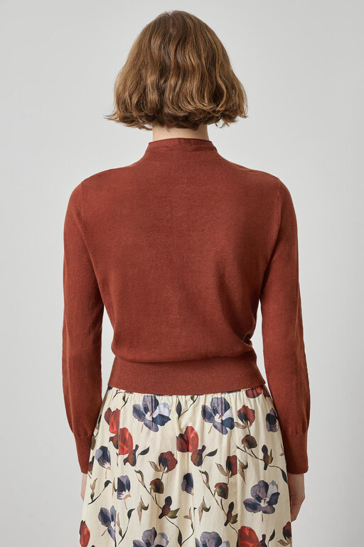 LILLA P LILLA P Funnel Neck Cardigan
