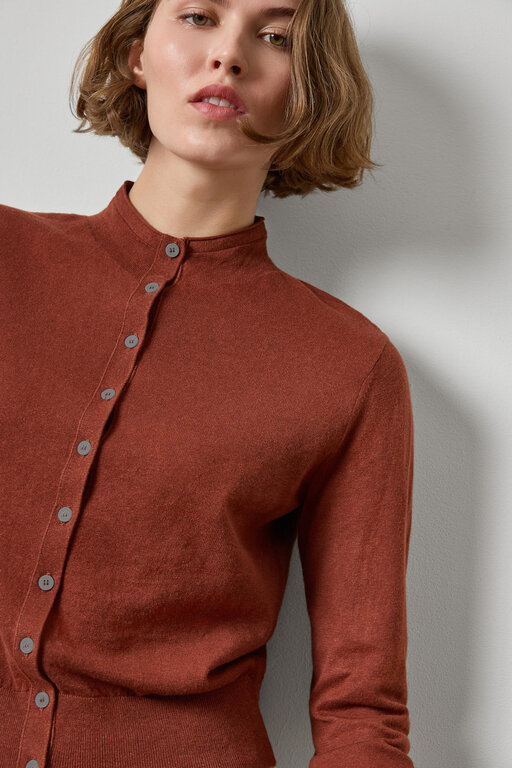 LILLA P LILLA P Funnel Neck Cardigan