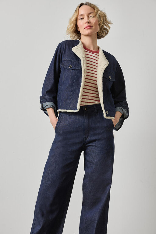 LILLA P LILLA P Sherpa Lined Jean Jacket