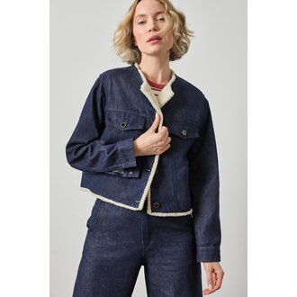 LILLA P Sherpa Lined Jean Jacket