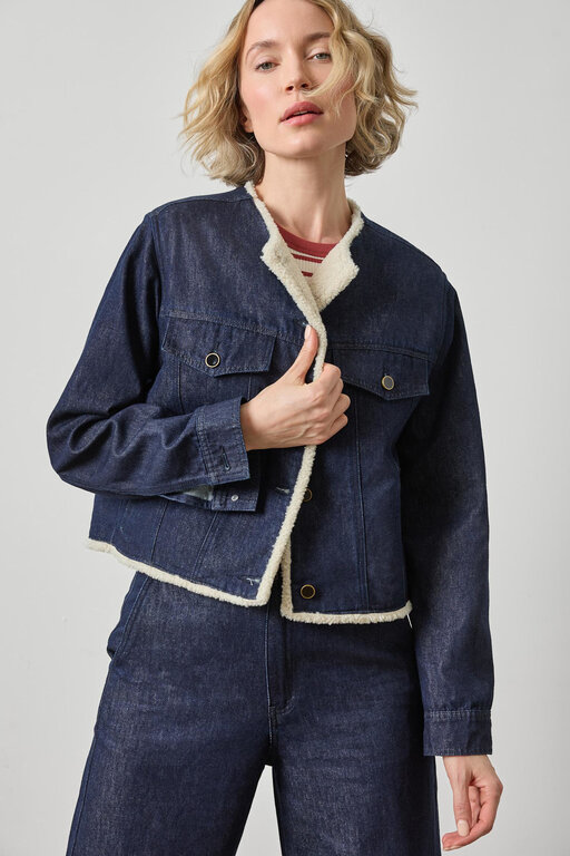 LILLA P LILLA P Sherpa Lined Jean Jacket