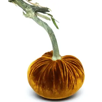HOT SKWASH 3" Silk Velvet Pumpkin, Bronze