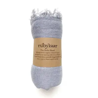 RUBYZAAR Boho Scarf - Light Grey