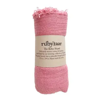 RUBYZAAR Boho Scarf - Light Pink
