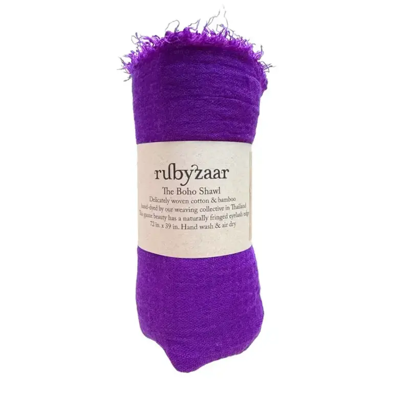 RUBYZAAR RUBYZAAR Boho Shawl - Purple