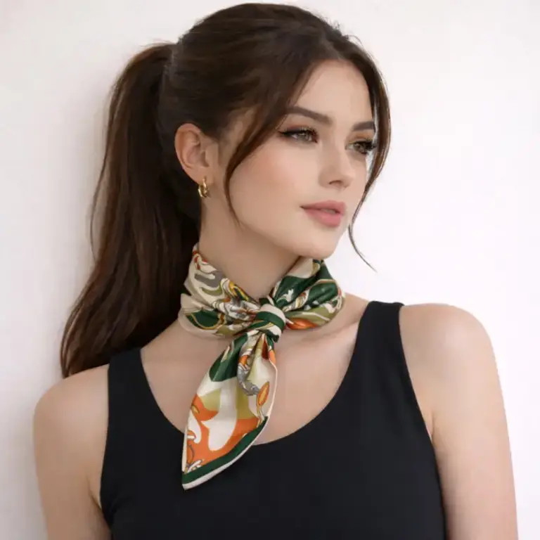 WINDING RIVER WINDING RIVER Orange Tassel Loop Scarf