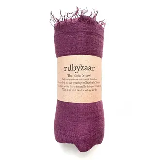 RUBYZAAR Boho Shawl- Bordeaux