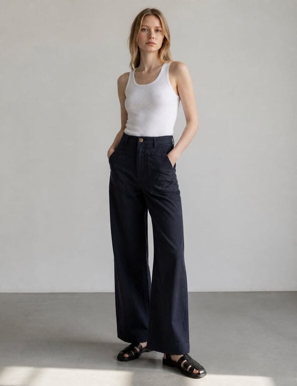 FRANK & EILEEN FRANK & EILEEN Wide Leg Carpenter Pant