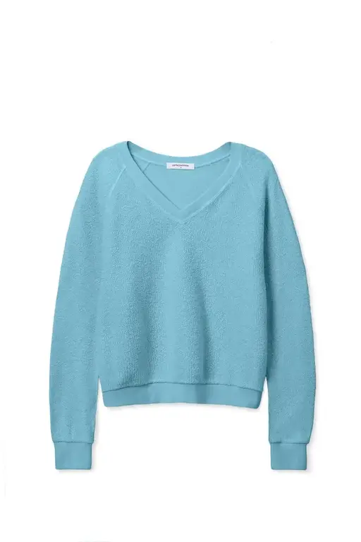 PERFECT WHITE TEE PERFECT WHITE TEE Zuri Reverse Fleece V Neck Sweatshirt
