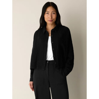 EILEEN FISHER Classic Collar Cropped Jacket