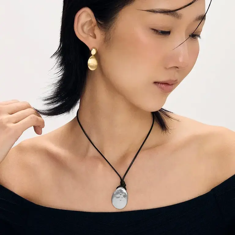 DEAN DAVIDSON DEAN DAVIDSON Serra Long Pendant Necklace- Silver