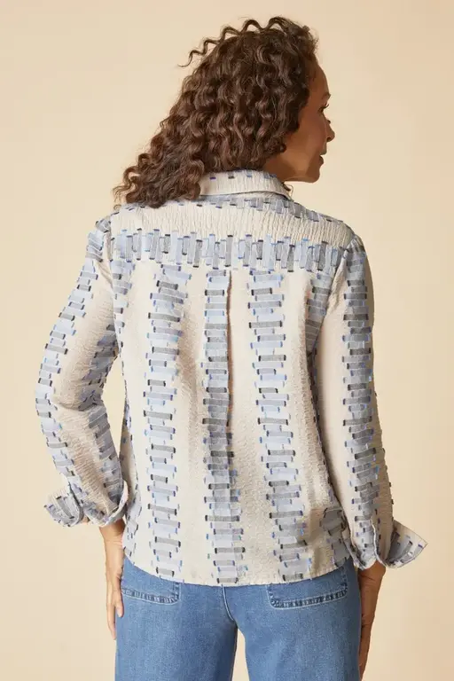 HABITAT HABITAT Embroidered Cotton Shaped Hem Shirt