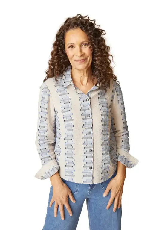 HABITAT HABITAT Embroidered Cotton Shaped Hem Shirt