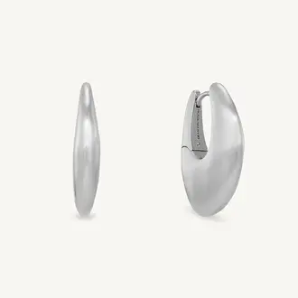 DEAN DAVIDSON Serra Hinged Hoop Earrings- Silver