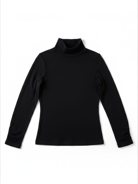 HABITAT HABITAT Cozy Rib Ruched Turtleneck