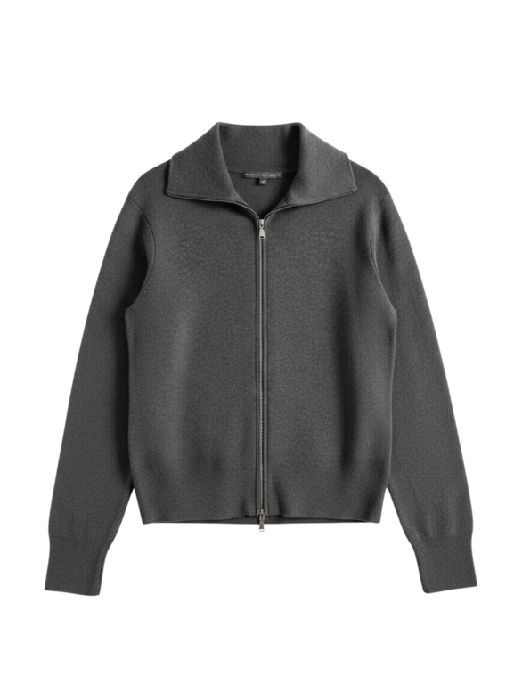 ELLIOTT LAUREN ELLIOTT LAUREN Zip Front Long Sleeve Sweater