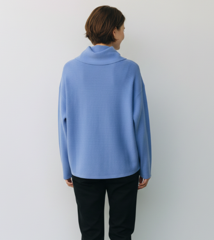 ELLIOTT LAUREN ELLIOTT LAUREN Waffle Stitch Funnel Neck