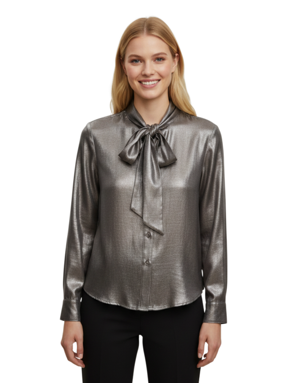 CAMICETTA SNOB CAMICETTA SNOB Shimmer Blouse with Tie