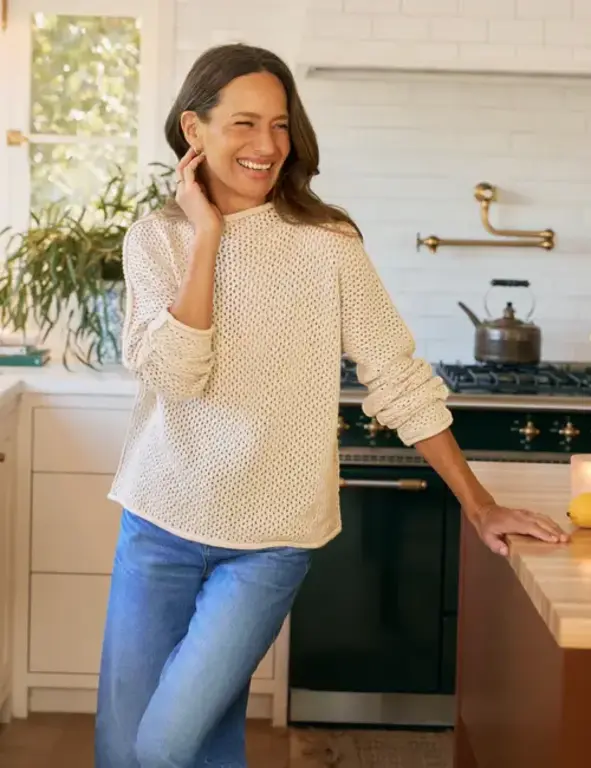 FRANK & EILEEN FRANK & EILEEN Monterey Pointelle Sweater