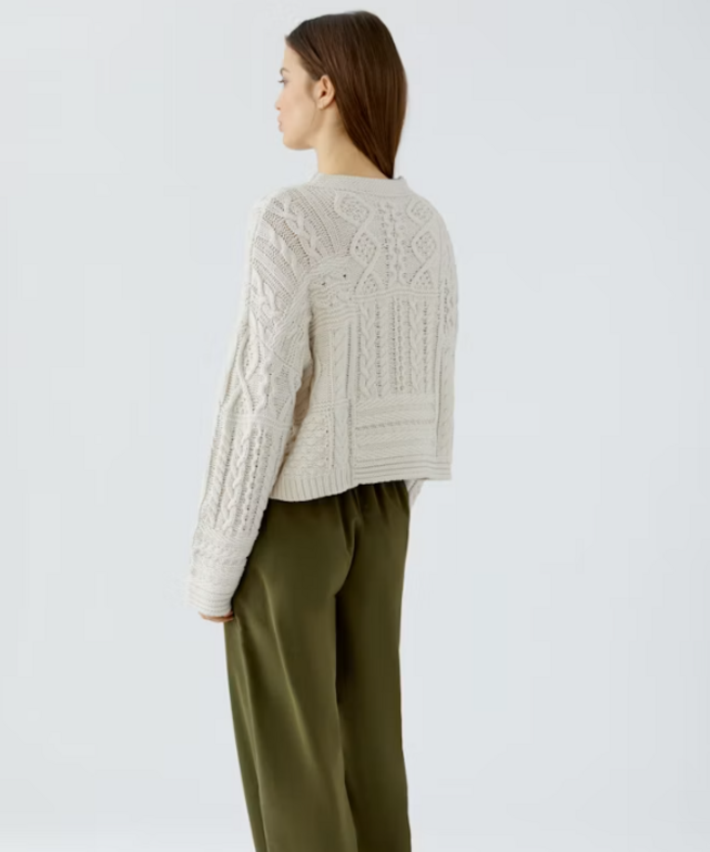 OUI OUI Multi Cable Sweater Pullover