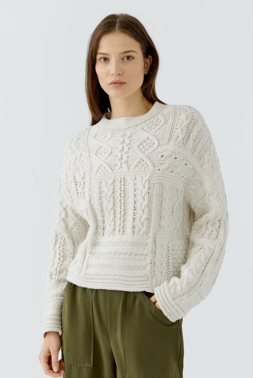 OUI OUI Multi Cable Sweater Pullover