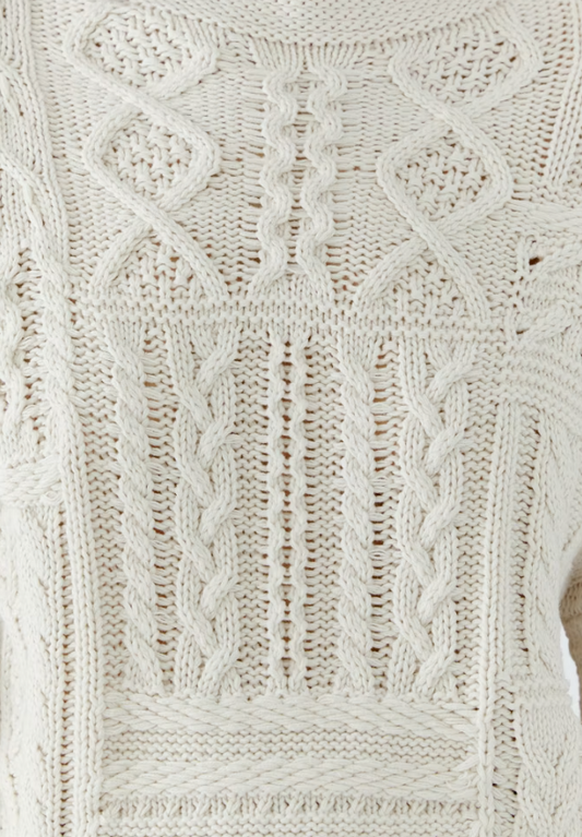 OUI OUI Multi Cable Sweater Pullover