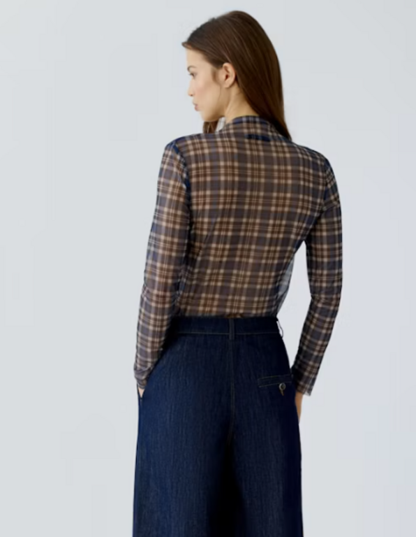OUI OUI Long Sleeve Print Turtleneck