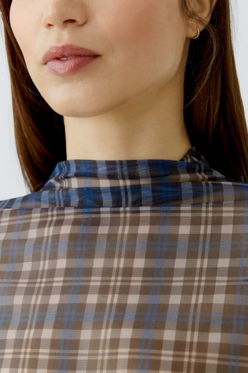 OUI OUI Long Sleeve Print Turtleneck