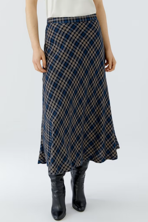 OUI Oui Plaid Skirt