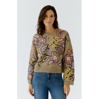 OUI Embroidered Pullover Sweater