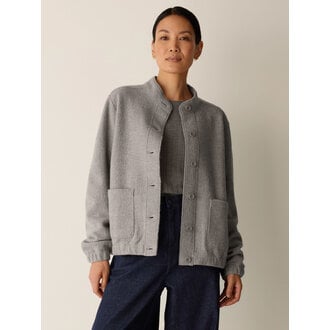 EILEEN FISHER Stand Collar Jacket