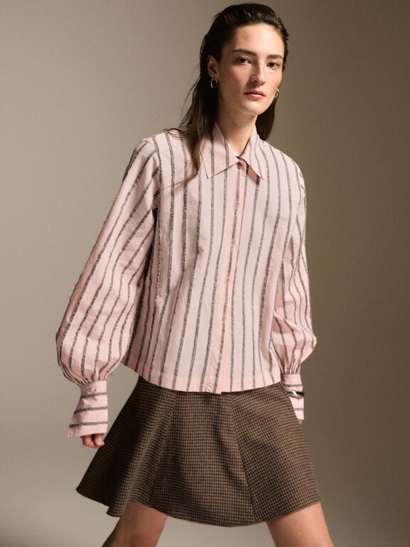 0039 ITALY 0039 ITALY Dolly Textured Stripe Shirt