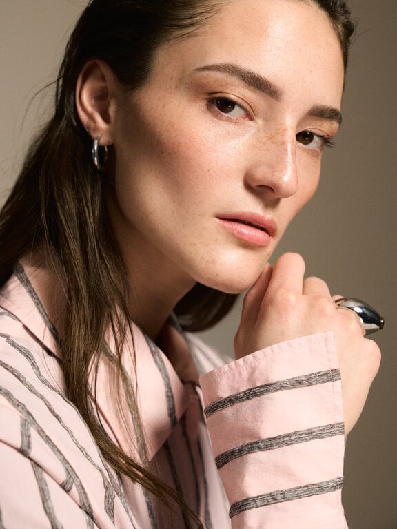 0039 ITALY 0039 ITALY Dolly Textured Stripe Shirt