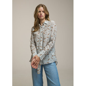 0039 ITALY Odetta Cuff Dragonfly Blouse