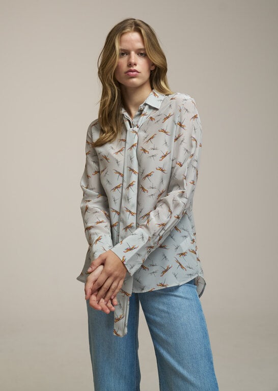 0039 ITALY 0039 ITALY Odetta Cuff Dragonfly Blouse