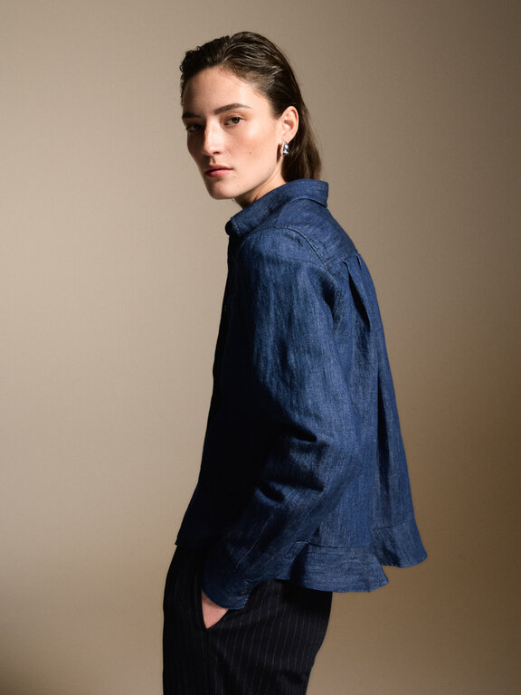 0039 ITALY 0039 ITALY Denim Blouse